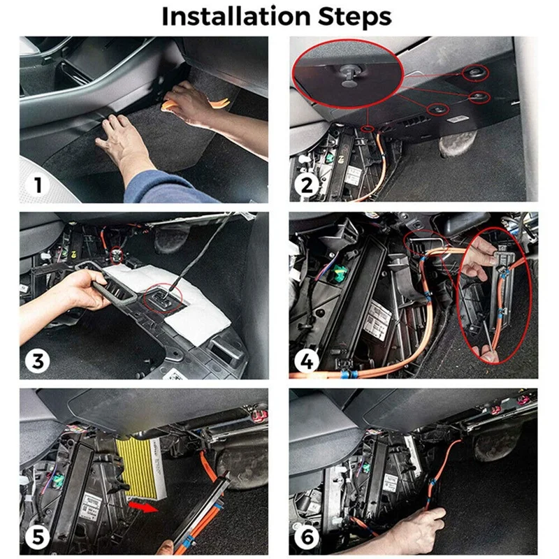 Car Air Filter Replacement With Activated Carbon For Tesla Model 3 2017 2018 2019 Air Conditioning Filter 1107681-00-A