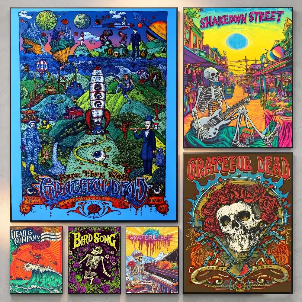 Band Rock Grateful Dead Poster Current Style Home Wall Art & Sleek Living Space Accents
