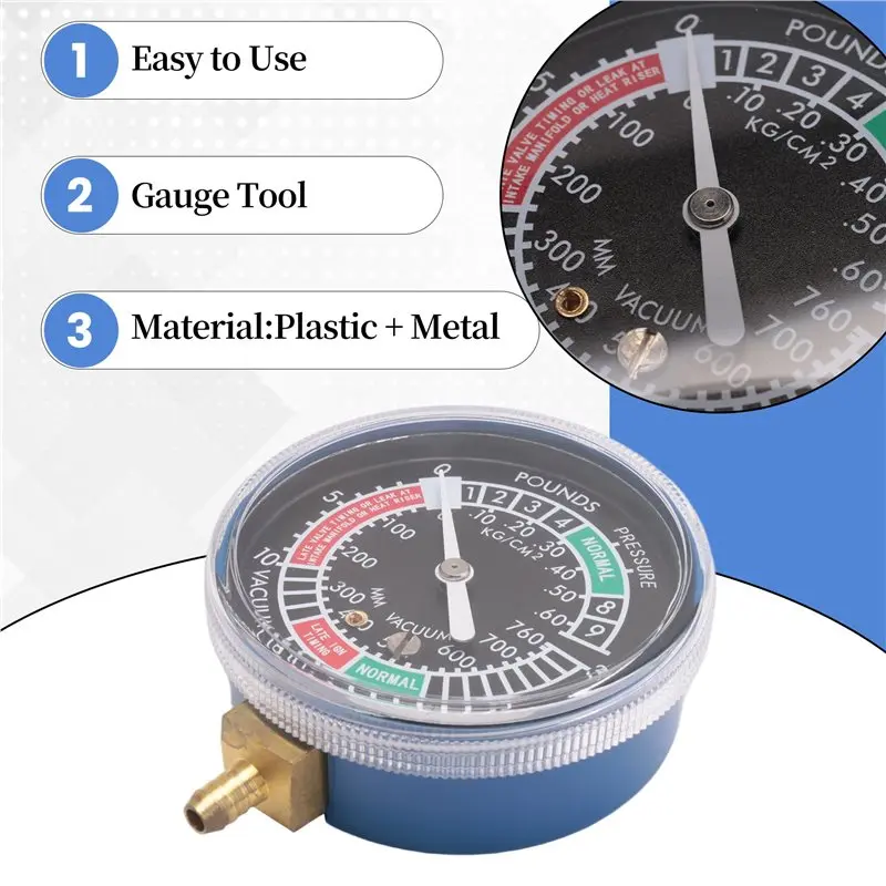 ABIB -Universal Motorcycle Fuel Vacuum Gauge Carburetor Carb Synchronizer Gauge Meter Balancer Gauge Tool