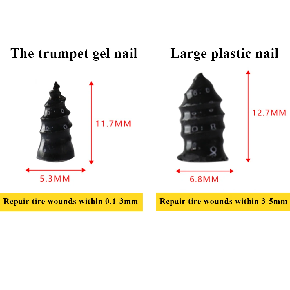 Juego de clavos de goma para reparación de neumáticos de coche, herramienta Universal de reparación de neumáticos para motocicleta y camión,