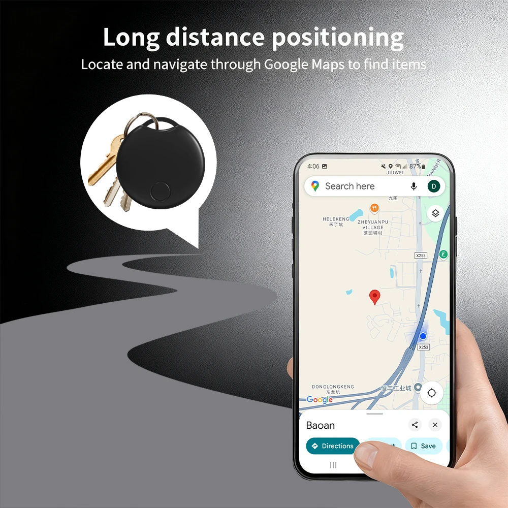 Navigation Tracker For Android Phones Work With Google Find Hub App Remote Locating Key Finder for Xiaomi Samsung Pixel GMS