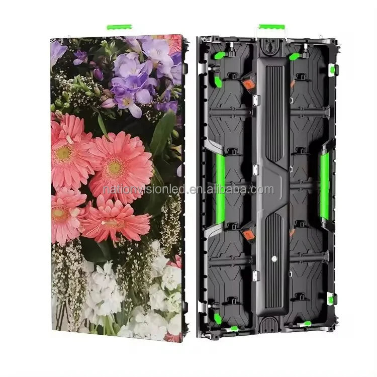 P2.6 P3.91 IP65 Waterproof High Brightness Stage Rental LED Video Wall Display 500x1000mm Quick Splicing Custom Animation LED Ad