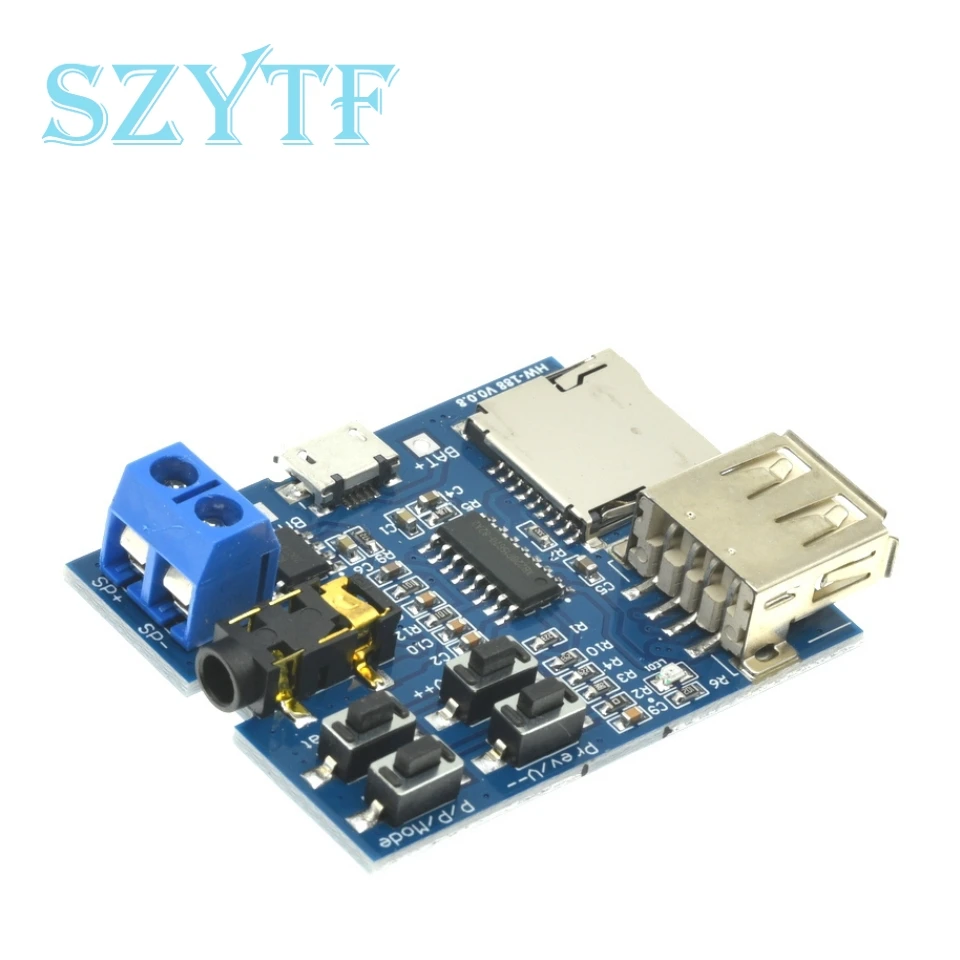 Voice So Bluetooth-compatible Audio Power Amplifier Module Plugins U Disk MP3 Decoding Player Voice Amplifier Module Module image 3