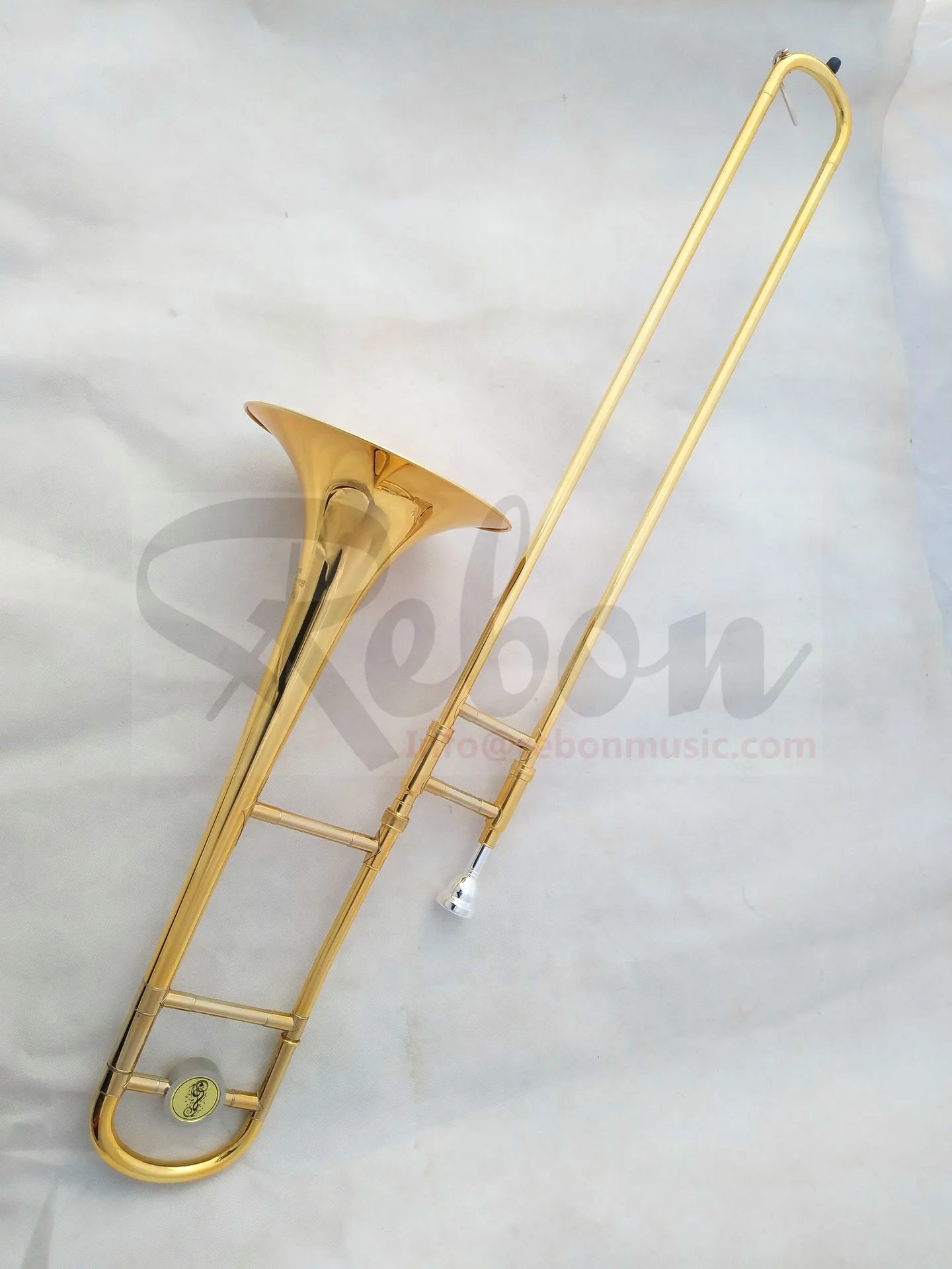 Weifang-Rebon Tuning Bb/F Key, Slide Plated, Gold Tenor, Trombone