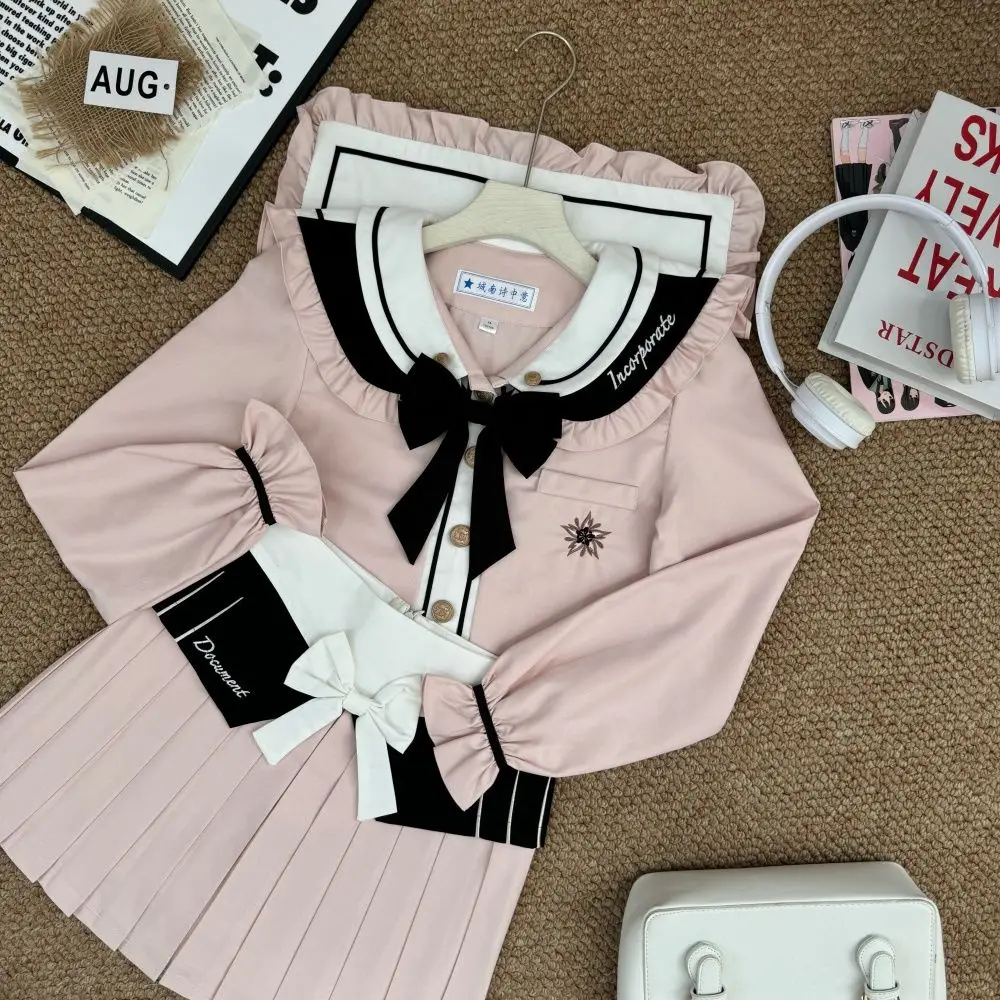 JK Uniforme Giapponese Coreano Vestito Da Marinaio College a maniche lunghe a maniche corte Uniforme Scolastica Carino Gioco di Ruolo Ragazze Stagioni