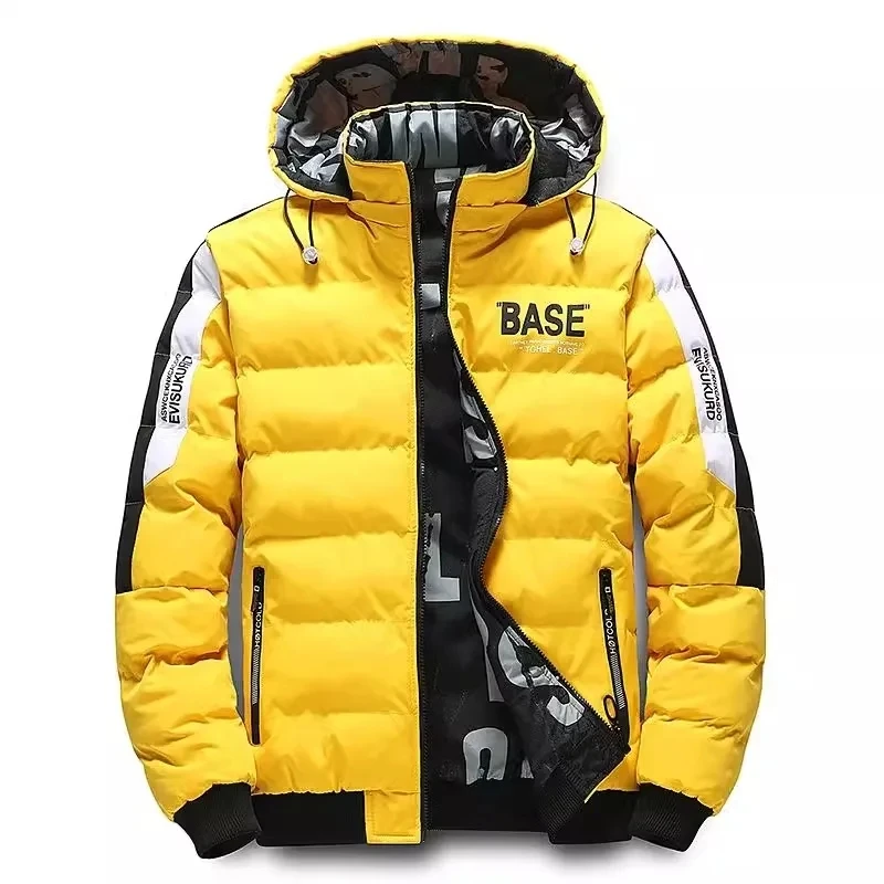 Men Autumn Winter Cotton Jacket Warm Comfortable Padded Thickened Down Jacket 2025 New Double-Sided Clothes Removable Cap M-5XL