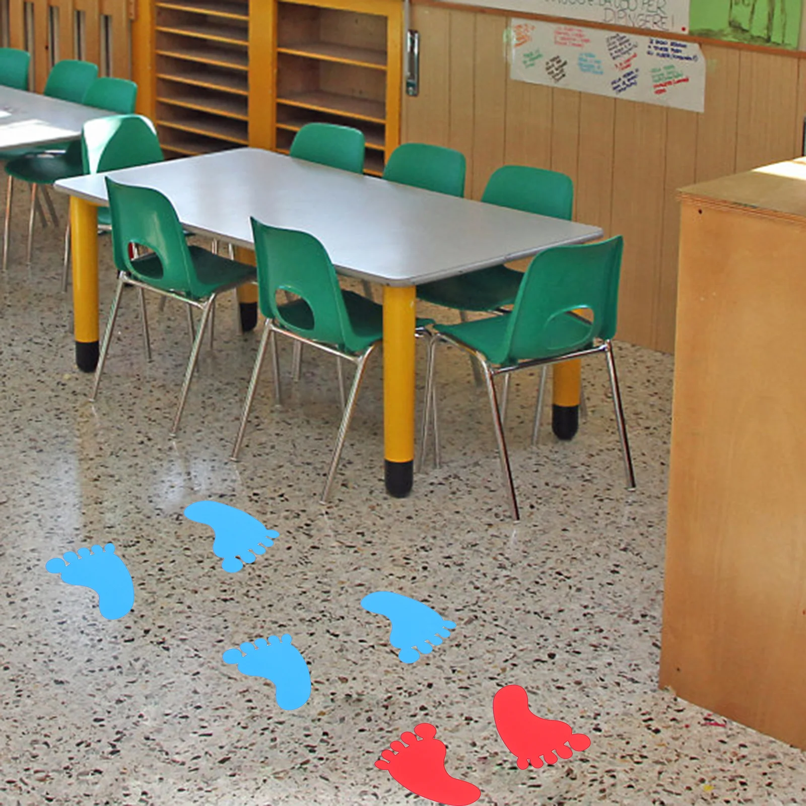 

40pcs Footprint Handprint Sticker Pvc Wall Decal For Kids Room Nursery Bedroom Home Decor Removable Floor Decals Adhesive Baby