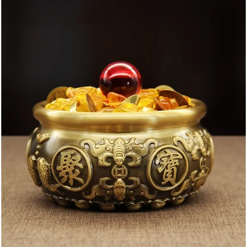 Pure Brass Cornucopia Ornaments Home Crafts Office Decorations Wealth-generating Creative Housewarming and Opening Gifts