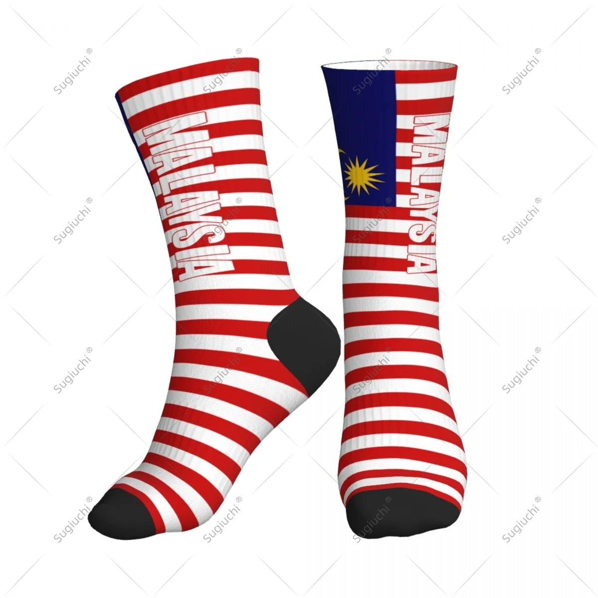 

Полиэстеровые носки до середины икры с 3D принтом флага Малайзии для мужчин и женщин, кавайные носки, уличные носки для скейтборда
