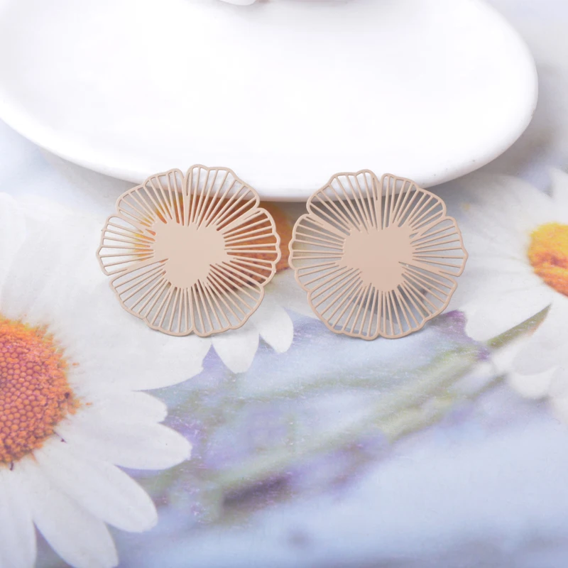 20 Stück AB8783 Messing-Schmuckblumen-Anhänger, bemalte Verbindungsstücke, DIY-Ohrring-Zubehör für Frauen – Detail 10