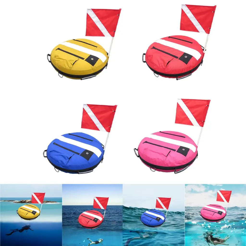 

Freediving Buoy Float with Dive Flag, Signal Inflatable Float, Safety Gear for Diving