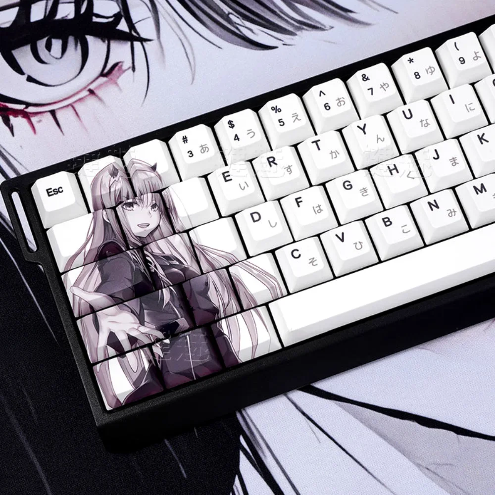 Key Cap Dragon Woman 02 Cherry PBT 140 Key Custom Keyboard Key Cap Set for 66/68/86/96/98/104 Mechanical Keyboard