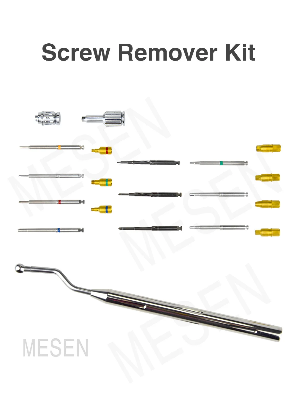 Dental Implant Removal Kit, Damaged Screw Extractor Set Dentistry Implanting Tools Lab Necessary