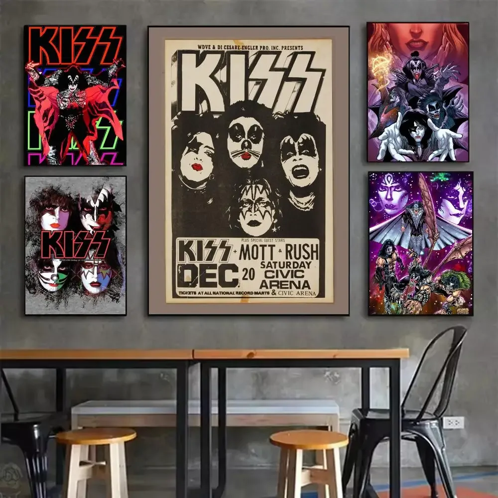 Rock Band K-Kiss Poster Modern PP Paper Wall Art Sticker Minimalist Decorative for Home Wall Decor Gift view 3