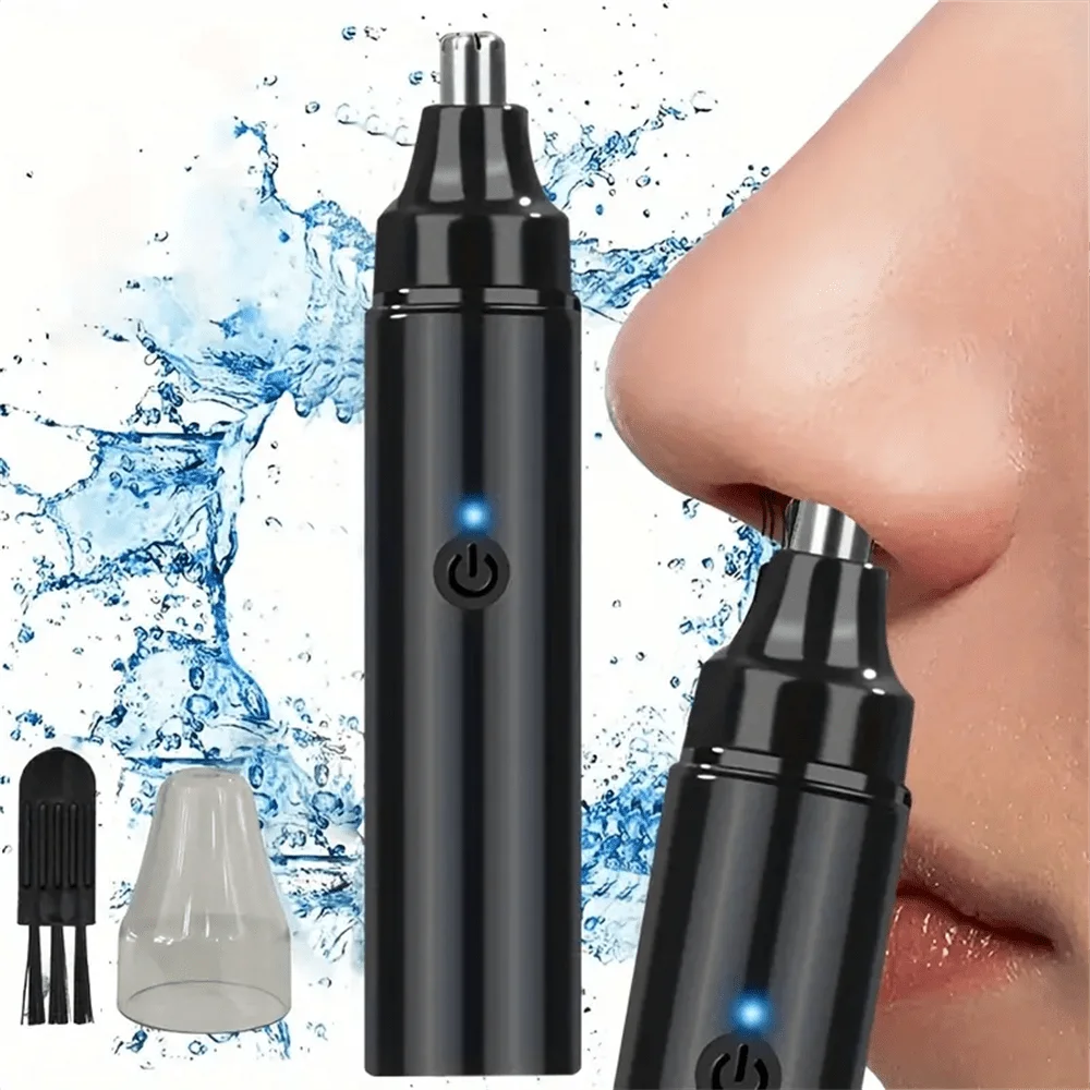 Electric Nose Hair Trimmer, Men's Ear Nose Hair Trimmer, USB Charging, Long Battery Life, Compact And Portable, Detachable And Washable Blade, Painless Eyebrow Facial Hair Trimmer, Ideal Father's Day Gift For Men, Personal Grooming Tool.