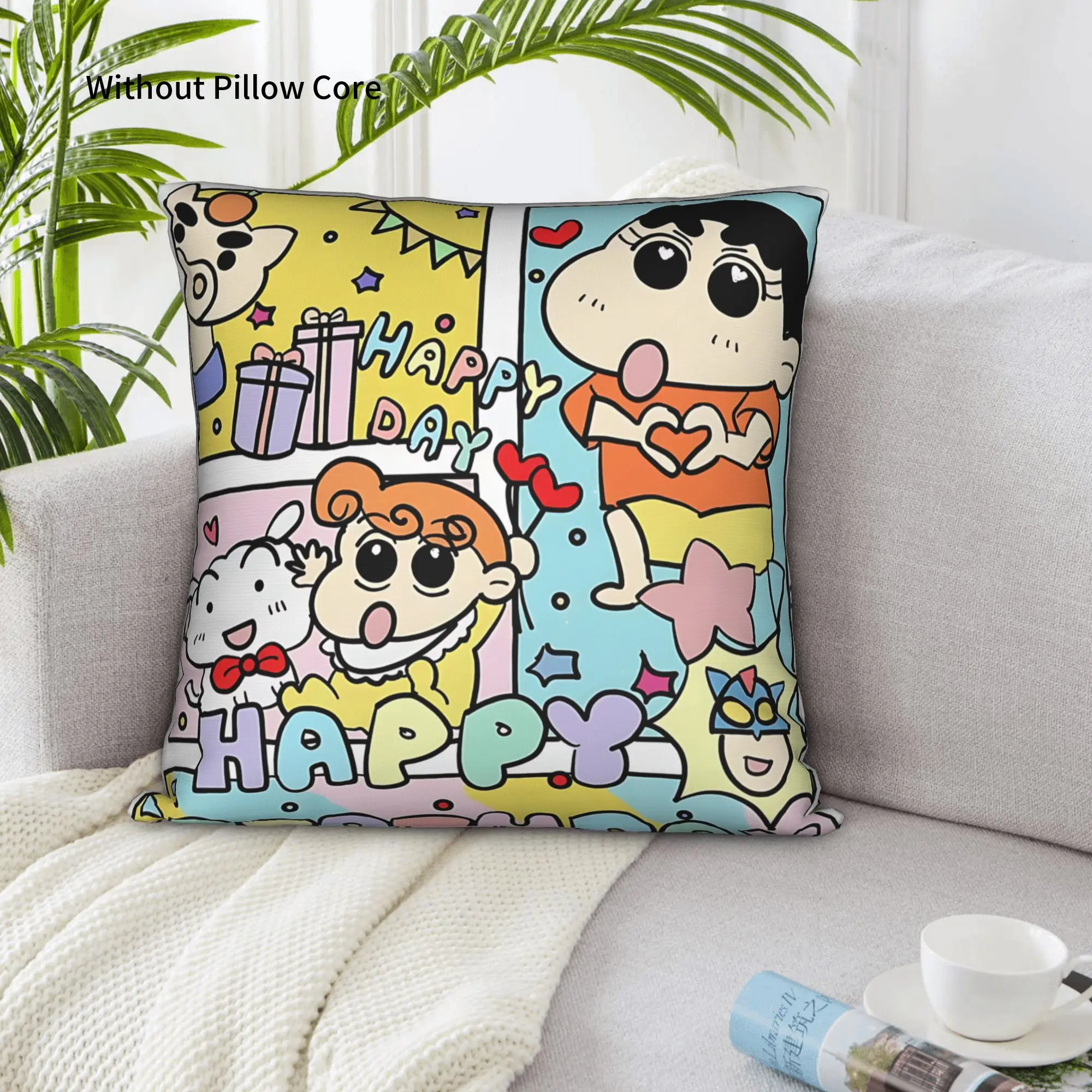 1PC Crayon S Shin chan Pillow Case Home Decor Items Double-Sided Printing  Sofa Cushion Bedroom Bedside Pillow
