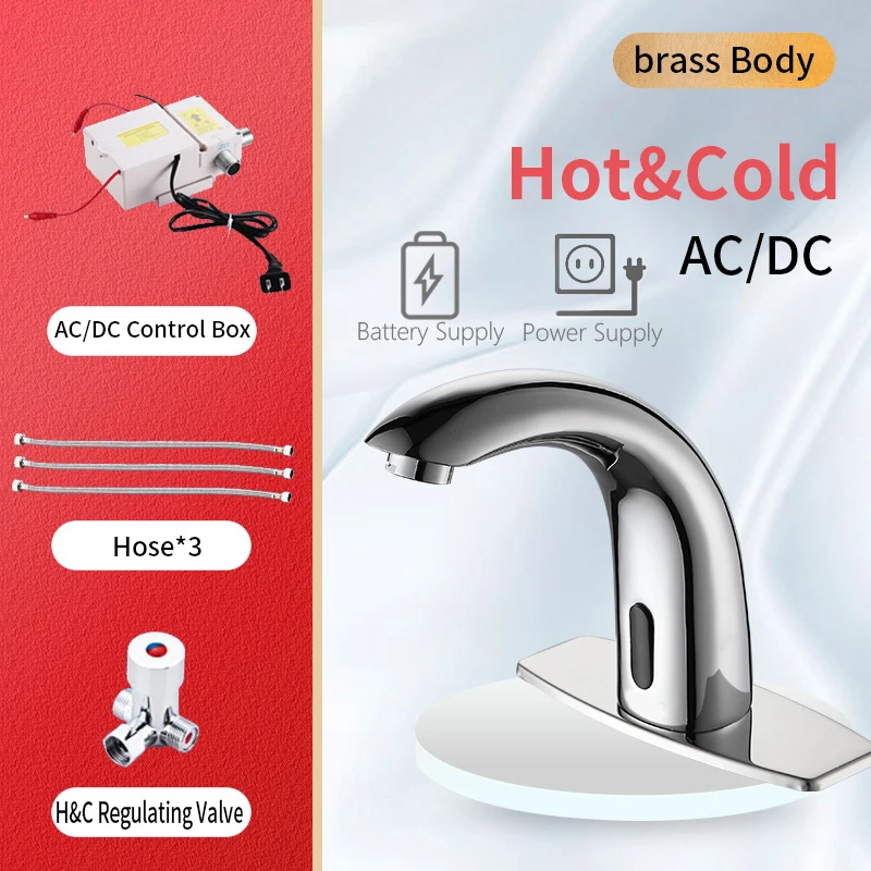 Electric Automatic  Basin Faucet 220V For Mixer Bathroom Sink Hot And Cold Faucet for sink bathroom