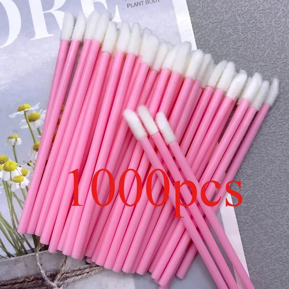 Wholesale 100/1000 PCS Disposable Lip Brush Women Accessories Lipstick Gloss Wands Applicator Perfect Best Make Up Tool Hotting image 3