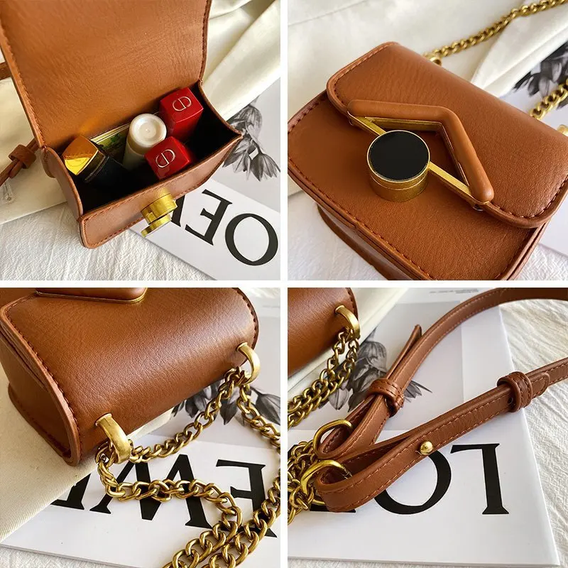 Mini Crossbody Bags For Women High Quality Bags Luxury Chain Shoulder Coin Mini Purse Cute Small Square Box Lipstick Bag Ladies