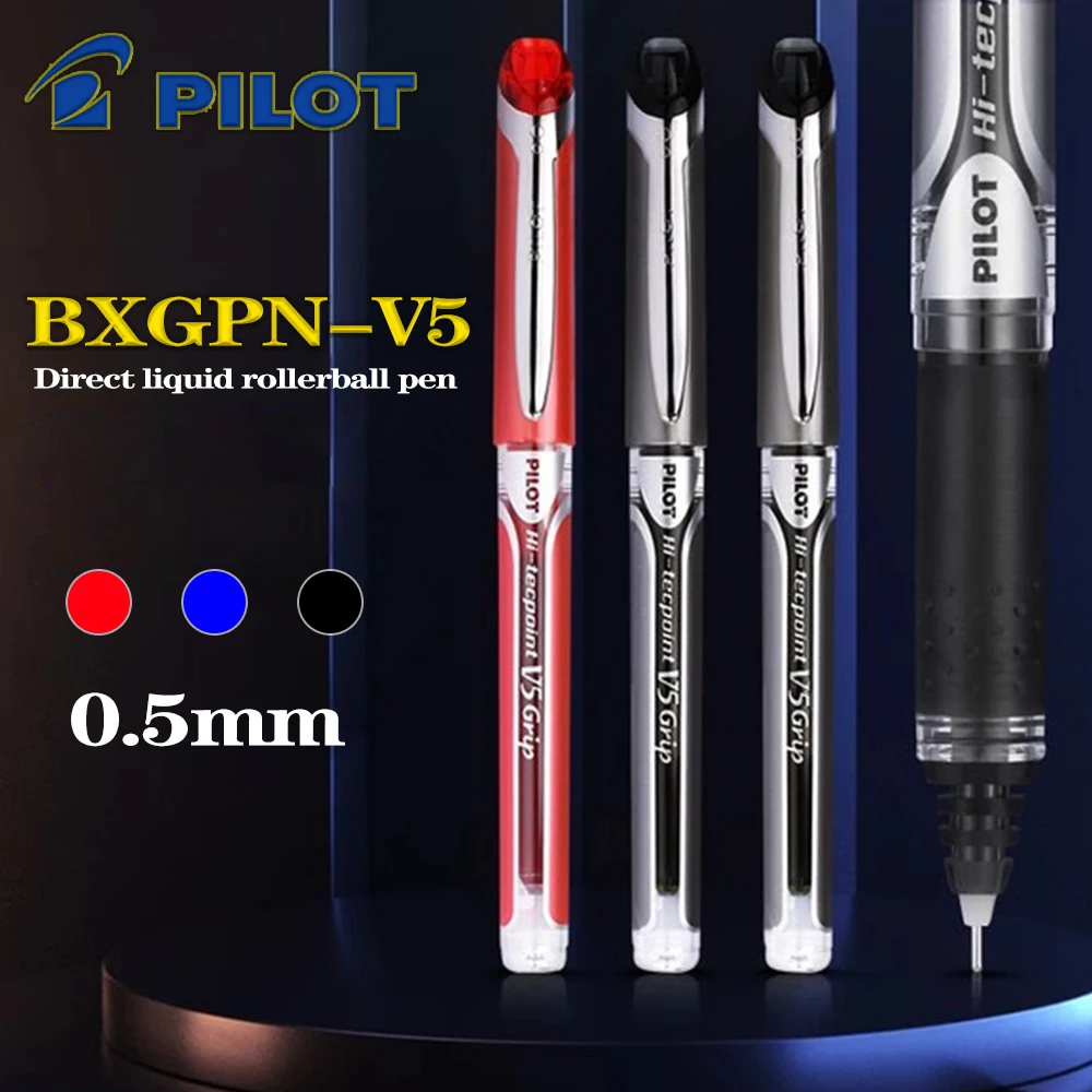 

1 шт., японская гелевая ручка-пилот BXGPN-V5, прямая жидкая, 0,5 мм, игольчатый наконечник, шариковая ручка большой емкости, обратно в школу, аниме, офисные канцелярские принадлежности
