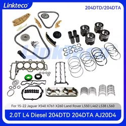 Engine Timing Chain Kit Crankshaft Con-rod bearing Piston Full Gasket Set For 2.0 T L AJ20D 204DTA 204DTD Land Rover Jaguar 2.0T