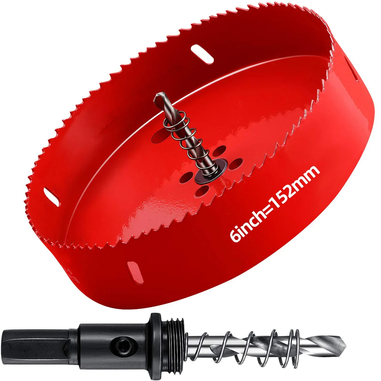 

Hss Bi Metal Hole Cutter 152Mm For Timber Plasterboard Plastic Vent Pipe And Soft Metal Sheet 6 Inch Hole Saw For Wood