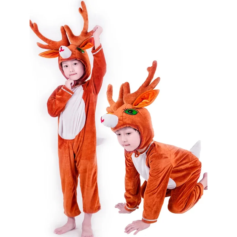 

Christmas Children's Cosplay Reindeer Performance Costumes Kids Halloween Cosplay Animal Deer Dance Performance Costumes