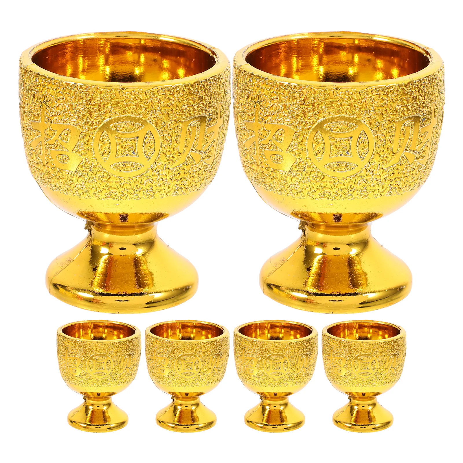 6 Pcs Buddha Serving Cup Feng Shui Decor The Holy for Ancestral Hall Delicate Offering Mini Ritual Bowl