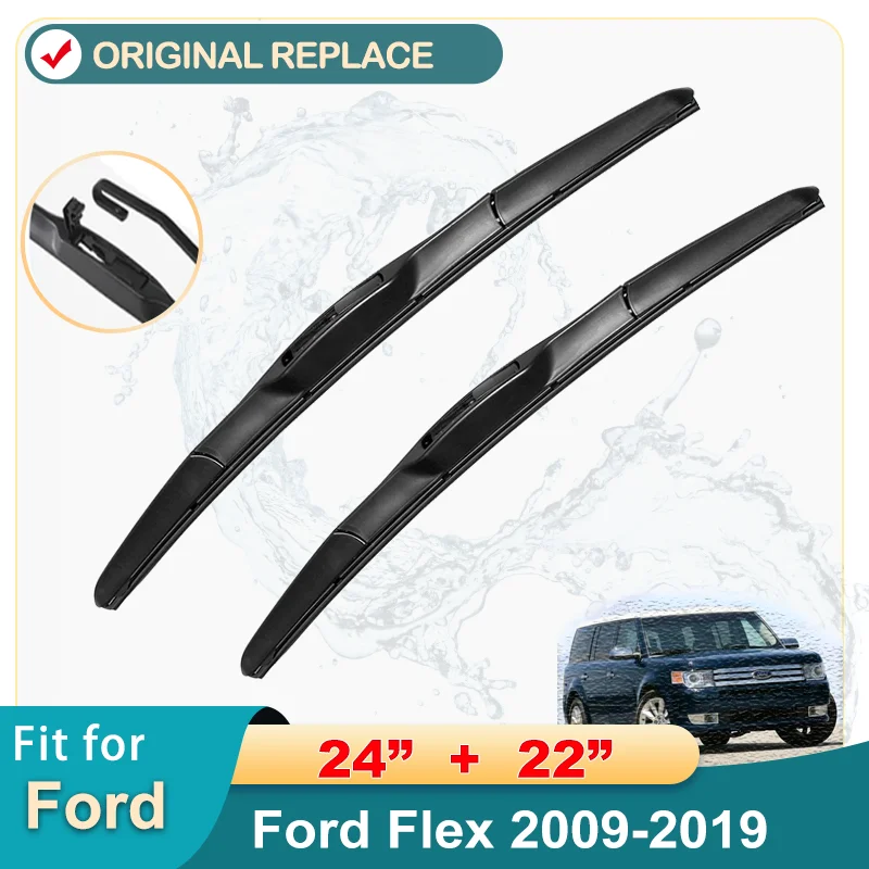 

Car Wiper Blade For Ford Flex 2009-2019 Windshield Rubber Silicon Refill Front Window Wiper 24"+22" LHD RHD Auto Accessories