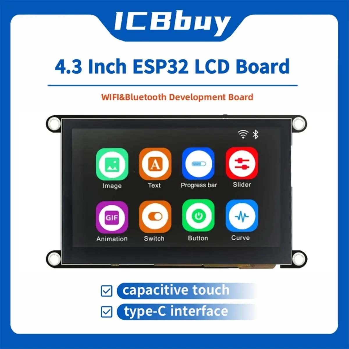 

Модуль дисплея HowAA87 ESP32-S3 с 8 МБ PSRAM, 4 МБ FLASH, 4,3-дюймовым IPS сенсорным экраном 480x272, Wi-Fi и Bluetooth