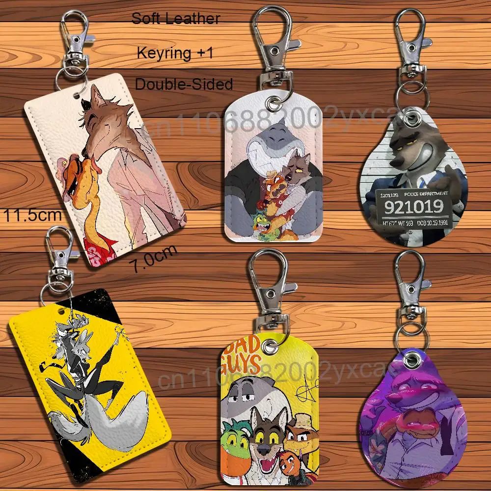 most wanted criminal Bad Guys Keychain Holder Suitable For Subway Bank Card Bus Card Case Badge Holder Wallet Card Textured