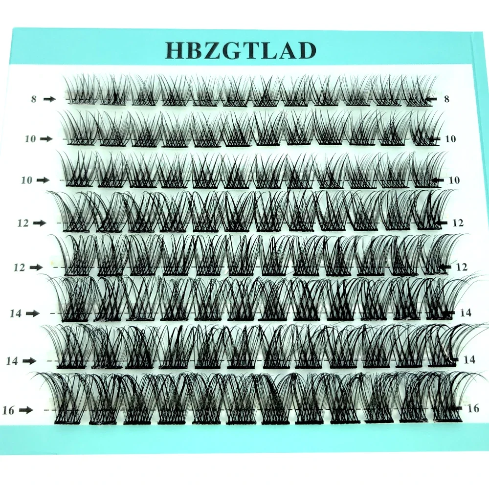 Cils segmentés cils de vison 96 paquets volume 3D cils personnels cluster outil de maquillage cils