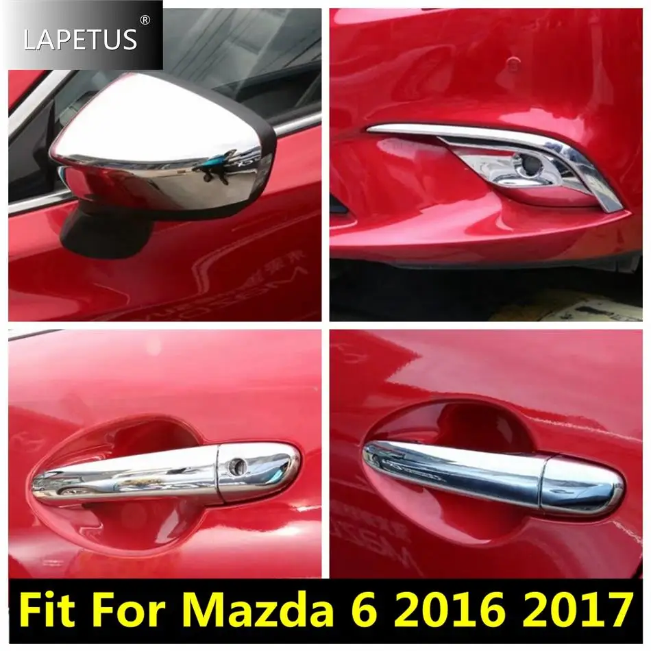 

Front Bumper Fog Lights Lamps / Door Handle / Rearview Mirror Decor Cap Cover Trim For Mazda 6 2016 2017 Car Chrome Accessories