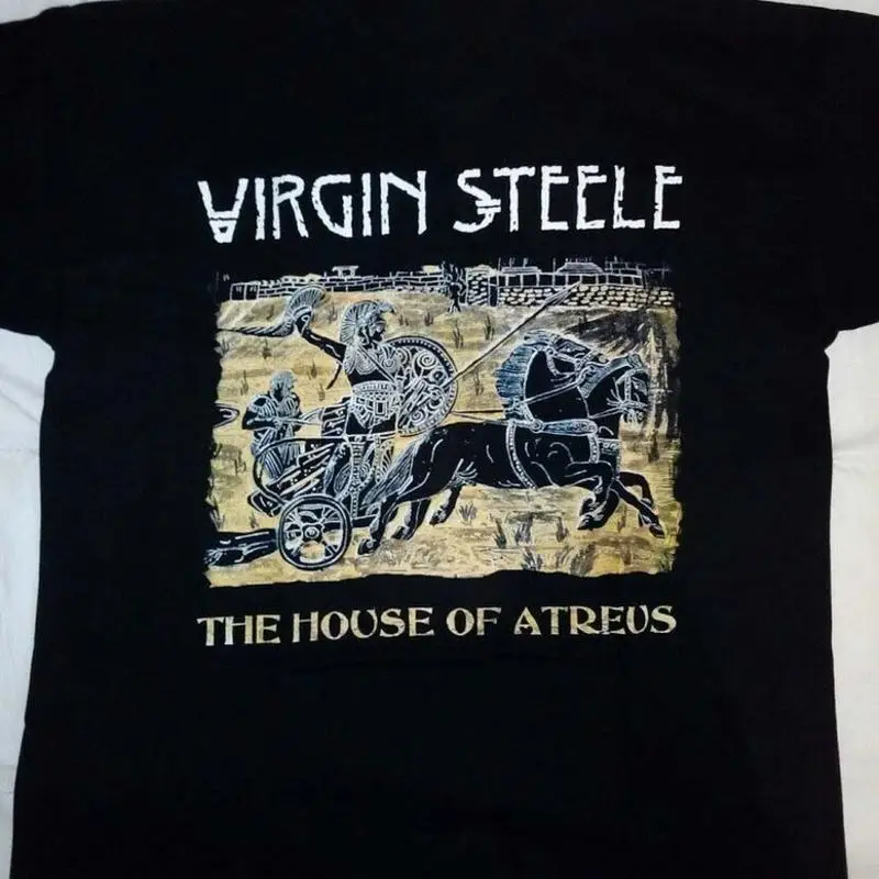 Virgin Steele 2001 tour T-Shirt Short Sleevee Cotton Tee S-4 XL