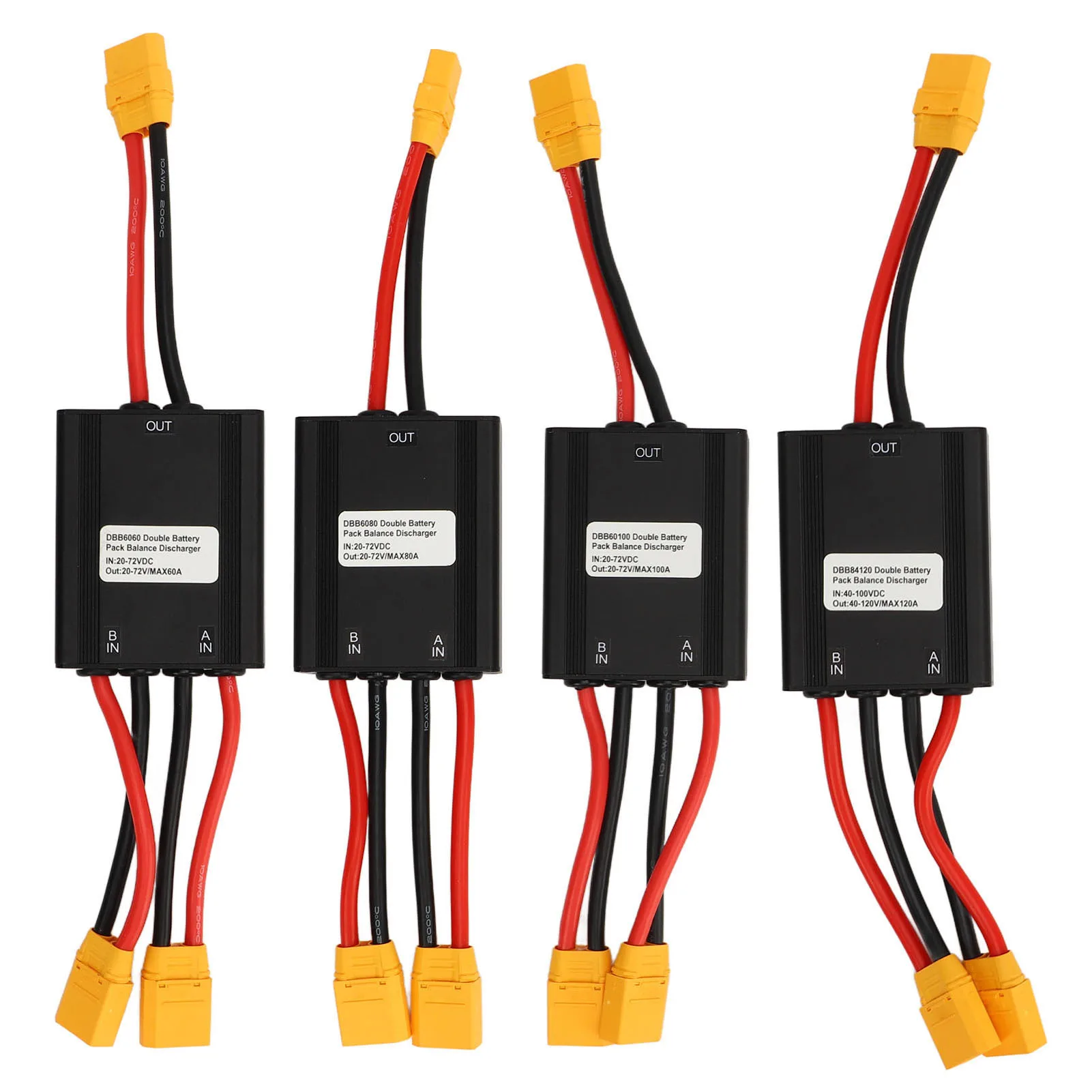 

Double Battery Discharge Converter 20V To 72V Dual Battery Parallel Module Adapter Aluminum Alloy Lasting Power for Controller