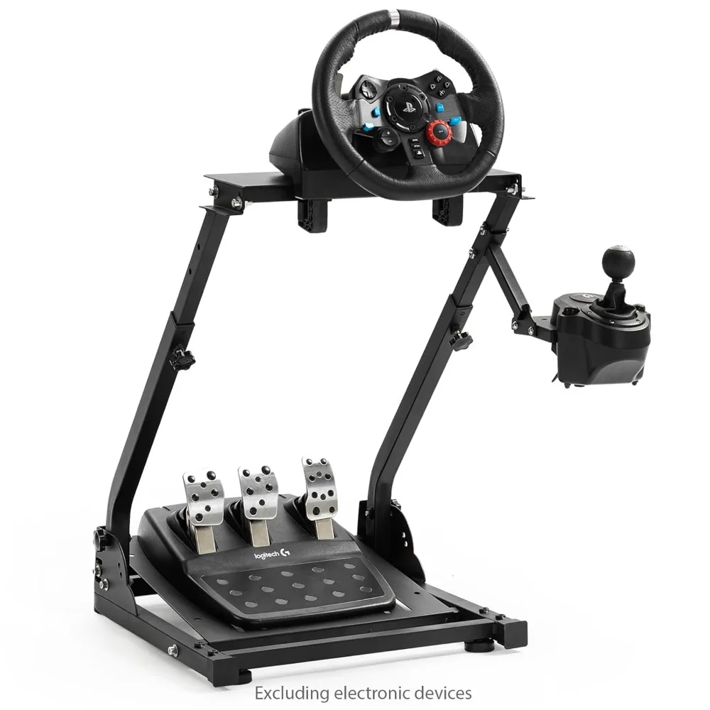 

Racing simulator cockpit Steering Wheel Stand Foldable&Multi-level Adjustable Fit for Logitech/Thrustmaster G25,G27,G29,G920,