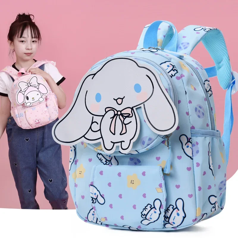 Sanrio Cute Cartoon Bag para crianças, mochila de grande capacidade, Little Schoolbag, luz estrangeira ao ar livre