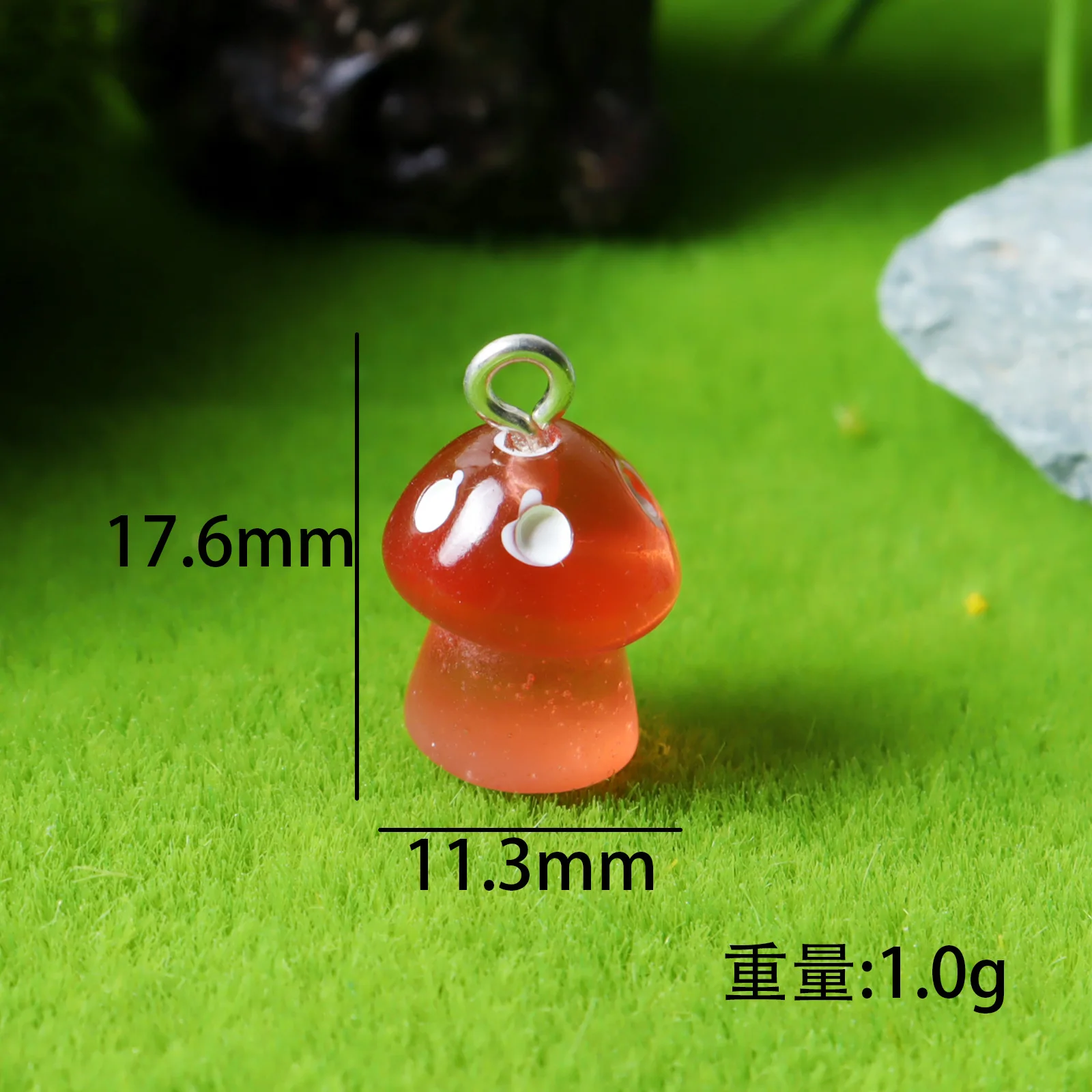 10pcs Mushroom Charms Resin Pendants for Jewelry Making Accessories DIY Earrings Necklace Keychain