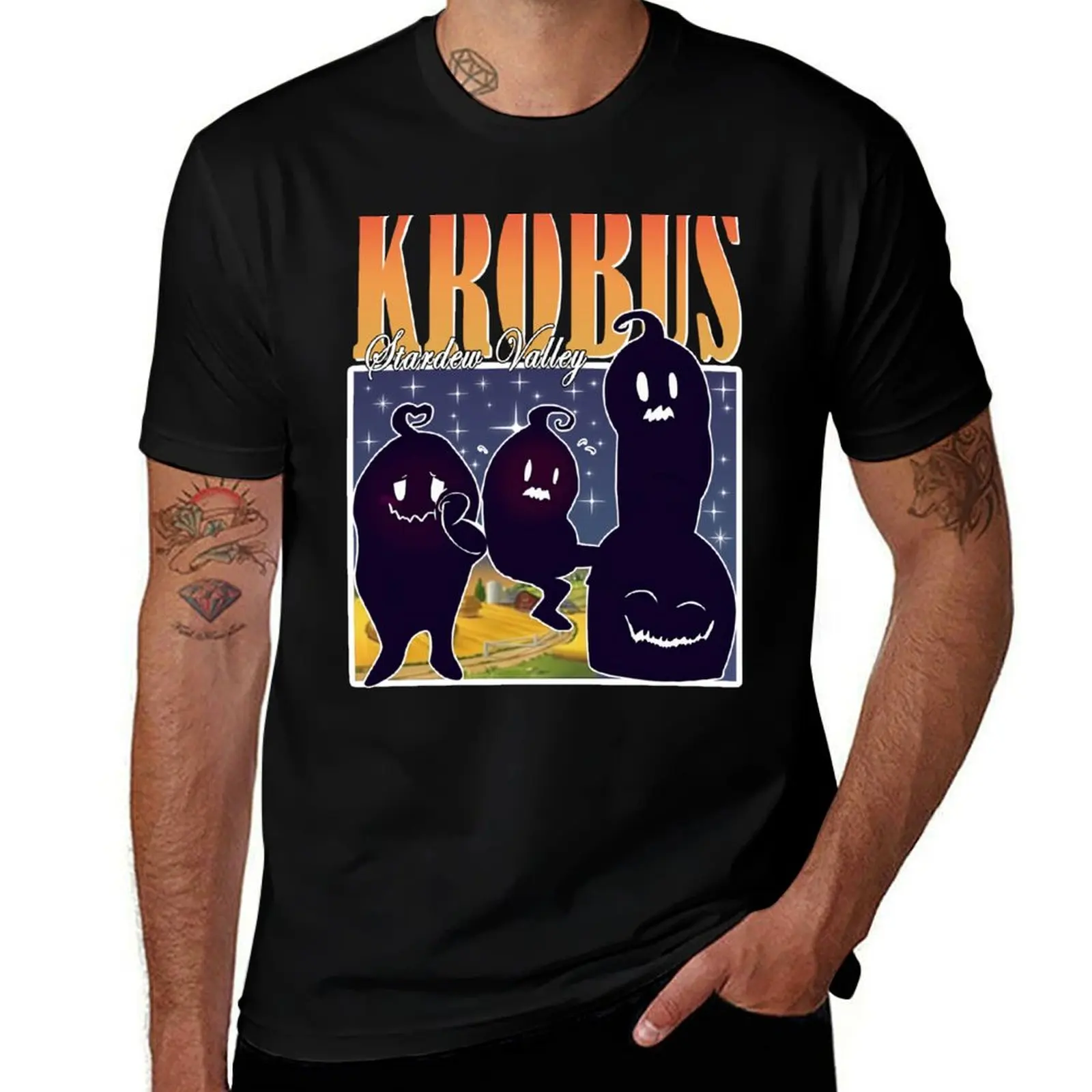 

Retro Krobus T-Shirt t shirt man cotton t shirts for man pack white man t shirts high quality luxury brand T-shirt