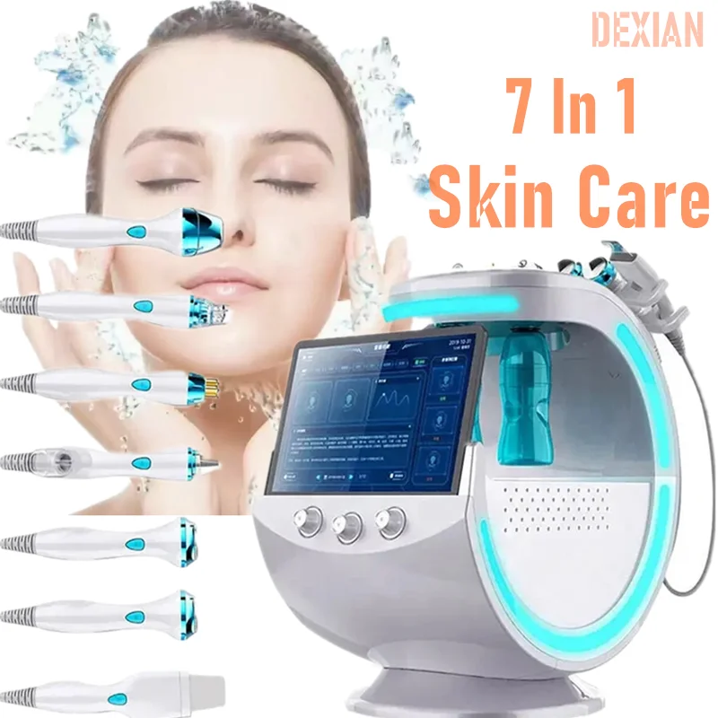 2024 Professional 7 In1 Hydro facial Machine Ultrasonic Skin Rejuvenation Dermabrasion Hyperbaric Oxygen Facial Machine Deep