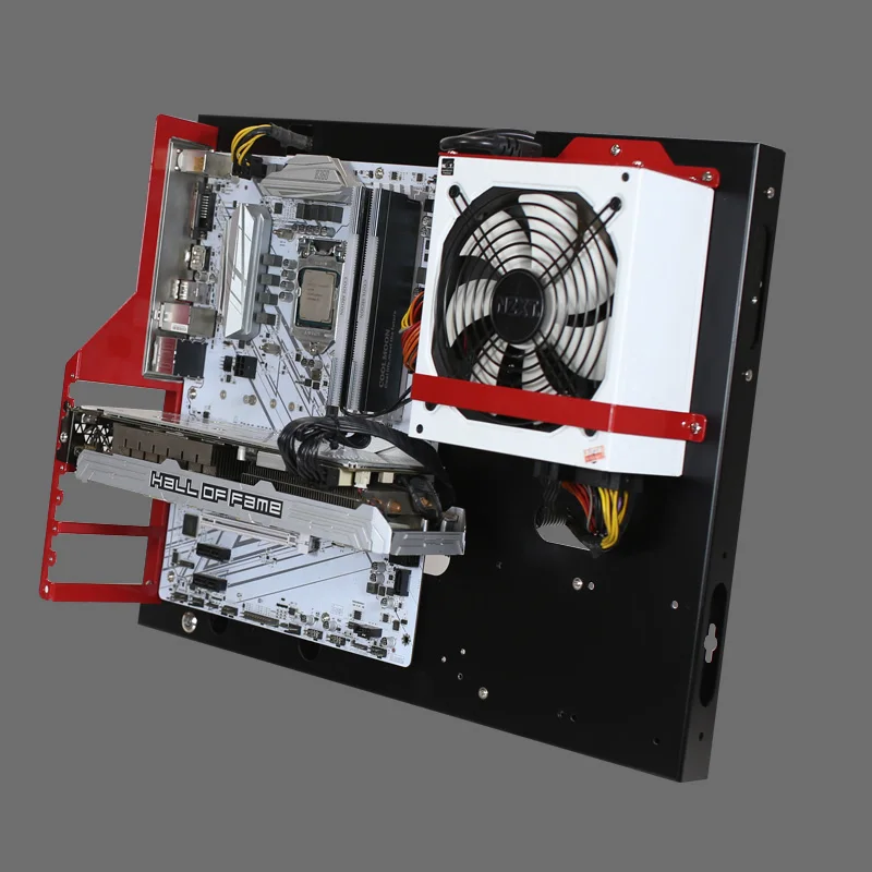 Wall mounted PC chassis Open horizontal computer chassis ATX MATX motherboard base bracket DIY