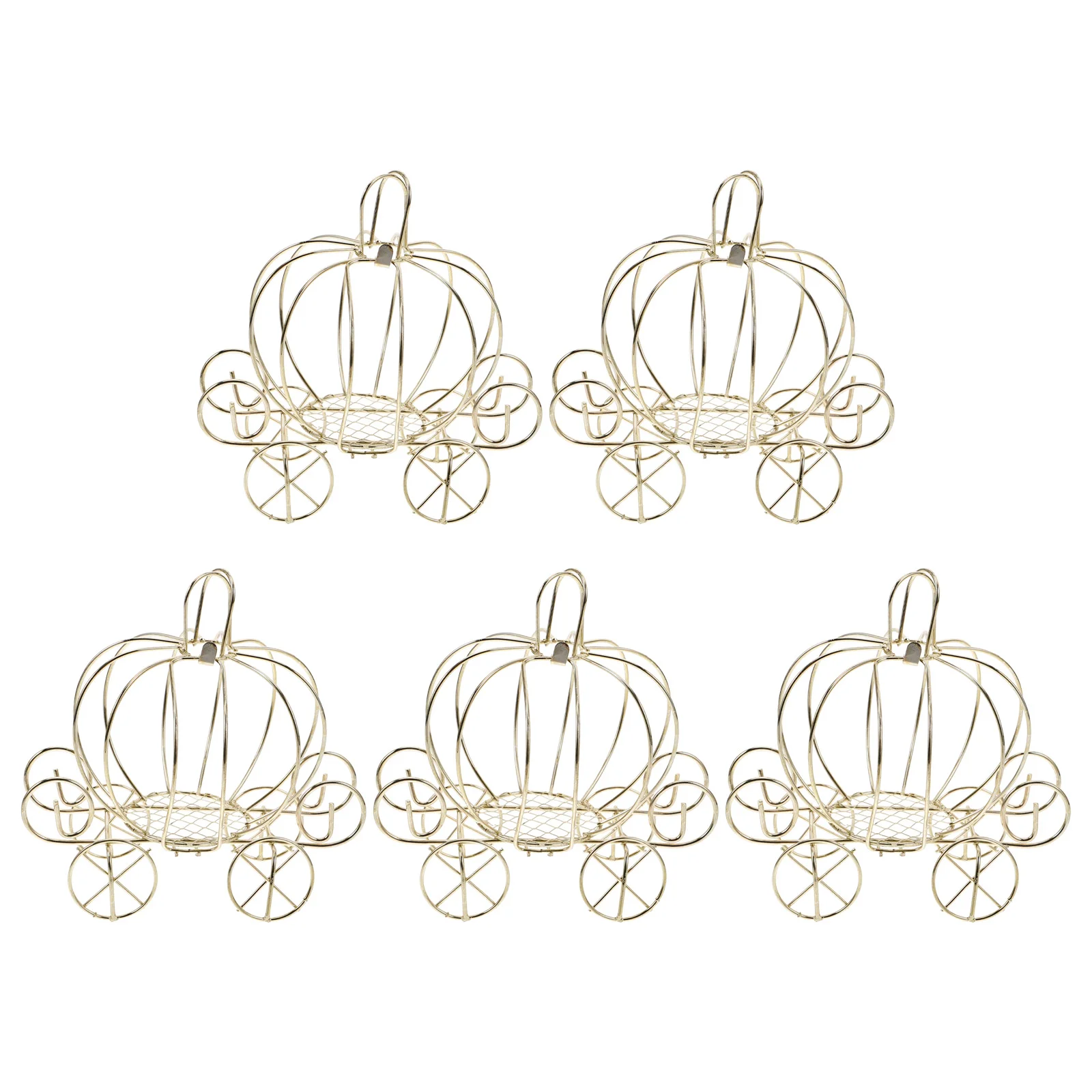 

5 Pcs Pumpkin Cart Candy Box Wedding Favor Boxes Cookie Jewelry Treat Party Favors Metal Bridesmaid Clothing for Gifts