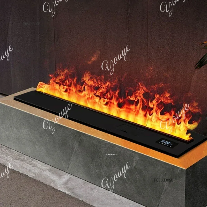 Nordic Embedded Fireplace with Fire Imitation for Living Room 3D Atomizing Fireplace Light Luxury Decorative Fireplaces