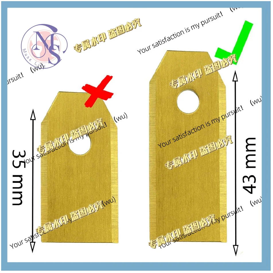 43Mm stainless steel blades for perfect trimming and long-lasting performance for robotic lawn mowers