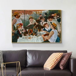 Pittura diamante Pierre Auguste Renoir The boat's Lunch Famous Canvas Painting Wall Art Pictures for Living Room Home Decor