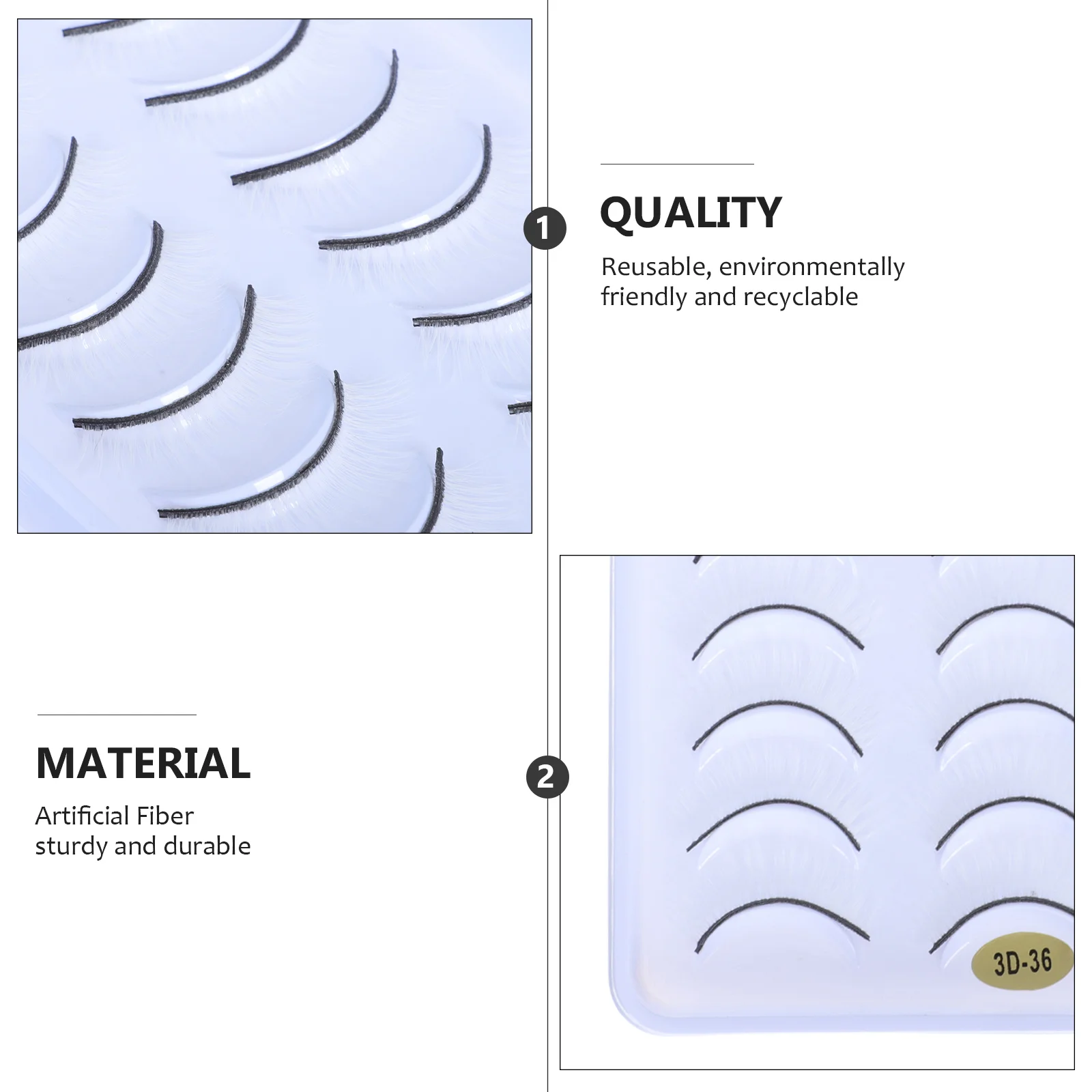 

False Eyelashes For Women Premium Artificial Lashes Thick Waterproof Realistic Makeup Lashes For Party Wedding Daily Wear