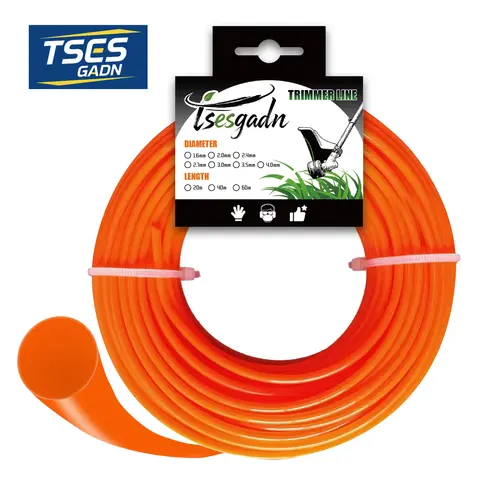 TSES 15m~100m Trimmer Line String for Weed Trimmer/Grass Cutting Strimmer Line Bulk, Grass Cutting Rope Nylon