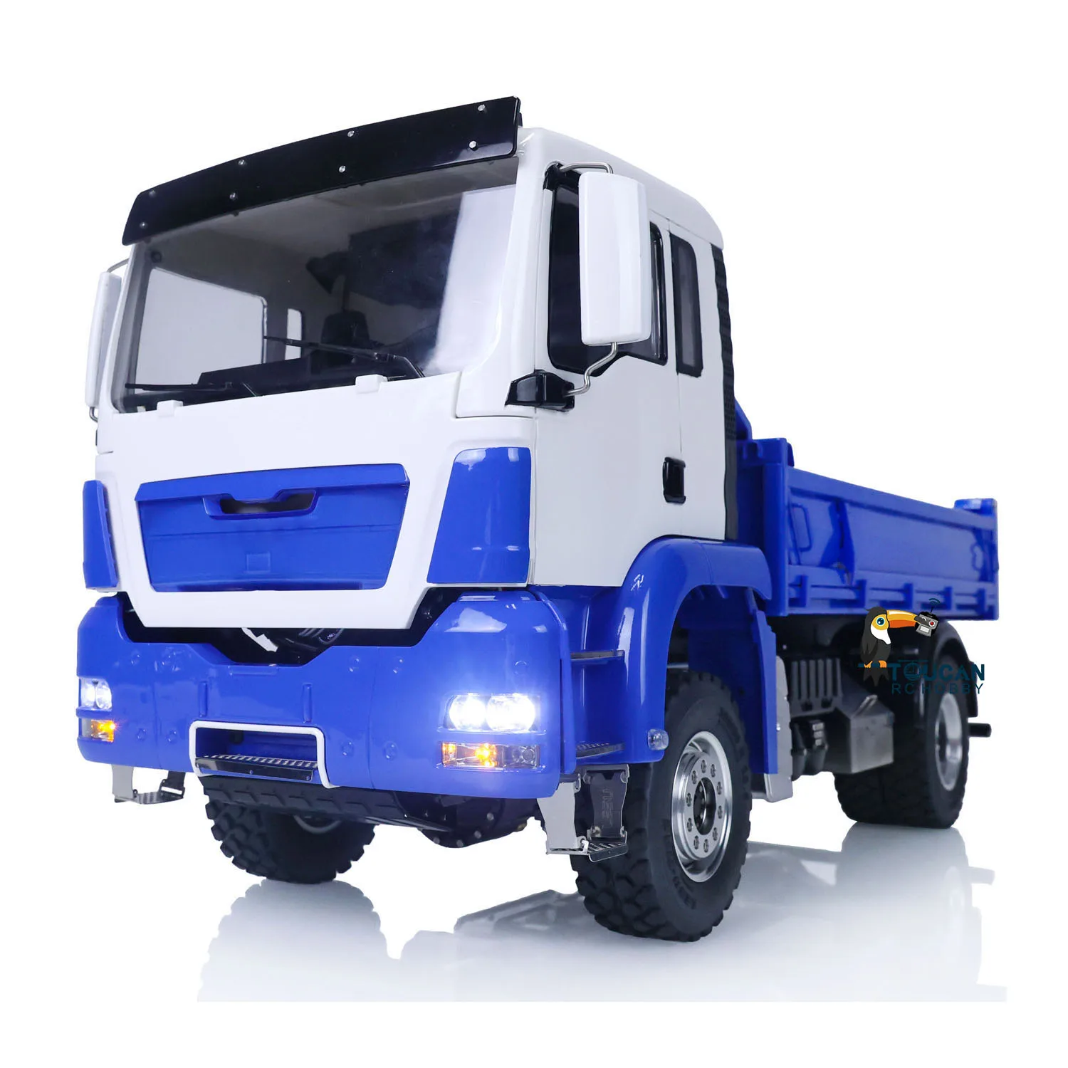 New 1/14 LESU Hydraulic RC Dump Truck 4x4 TGS Remoted Painted Assembled Dumper Car Light Sound Toucan Outdoors Toy Vehicle Model