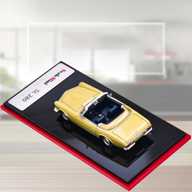 1:64 مقياس الراتنج نموذج سيارة بنز SL280 الفاخرة مقلد الرياضة السوبر طبعة محدودة تحصيل هدية مصغرة نسخة محاصر! #4