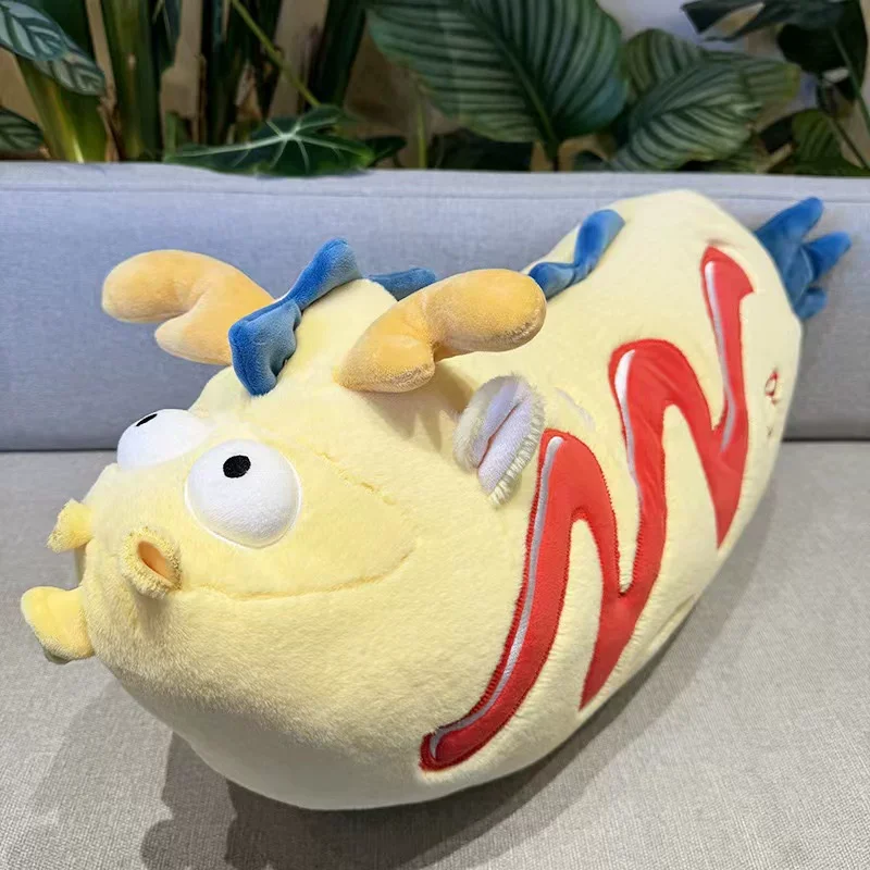

Loong Dragon Plush Doll New Year Long Daddy Soft Fluffy Stuffed Animal Nap Sleep Pillow Office Home Decor Cushion
